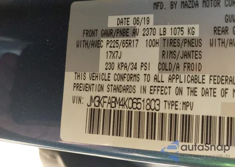 2019 Mazda Cx-5 Sport from USA, damaged, VIN JM3KFABM4K0651803